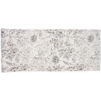 Living and Home Black & White Peony Wallpaper with Artistic Line Drawing of Blooming Flowers & Foliage