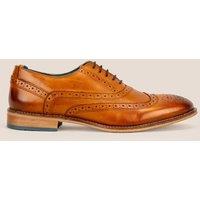 Oswin Hyde Men's Winston Leather Oxford Brogue in Tan | Size: 7
