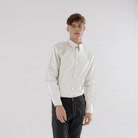 TopLook London Men's Mens Smart-Casual Shirt Cotton Regular Fit Semi-Formal Shirt in Light Grey | Size: Medium