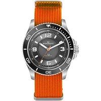 Kennett Men's Solaxplorer Solar-Powered Adventure Watch with Fabric Straps in Orange