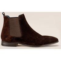 Oswin Hyde Men's Darwin Suede Chelsea Boots in Dark Brown | Size: 12