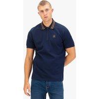 Luke 1977 Men's Throop Zip Neck Polo in Dark Navy | Size: Small