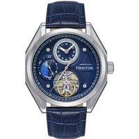 Heritor Automatic Men's Antoni Leather-Band Watch in Blue