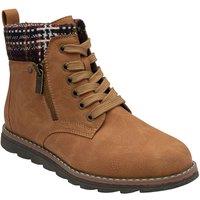 Lotus Women's Tan Textile 'Montreal' Zip-Up Ankle Boots | Size: 5