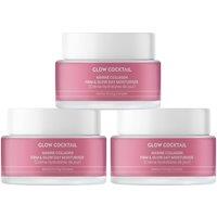 GlowCocktail London Women's 3 x Marine Collagen Firm & Glow Day Moisturiser 50ml in Pink | Size: 150ml