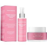 GlowCocktail London Women's Glow- Marine Collagen Firm & Repair Serum 30ml + Marine Collagen Firm & Glow Day Moisturiser 50ml in White