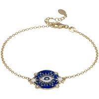 Latelita Women's Celestial All Seeing Eye Bracelet Blue Enamel Gold
