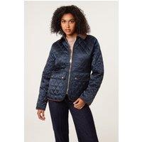 Blue Vanilla Women's Navy Long Sleeve Collar Coat | Size: Small