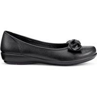 Hotter Women's Extra Wide 'Jewel' Ballerina Pumps in Black | Size: 4.5