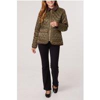 Blue Vanilla Women's Khaki Long Sleeve Collar Coat | Size: Small