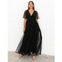 Anaya with Love Women's Twist Detail Maxi Dress in Black | Size: 10