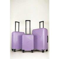 JLY 3 Piece Hard Shell Luggage Suitcase Set | 20'/24'/28' Suitcases in Lilac