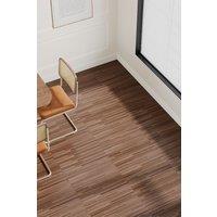 Living and Home 36Pcs Multi-Tone Narrow Strip Wood-Effect Self-Adhesive PVC Flooring with UV Coating, 5m Cover in Brown