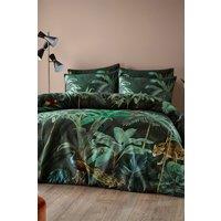 Paoletti Siona Tropical 100% Cotton Duvet Cover Set | Size: Double