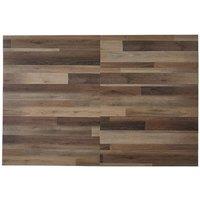 Living and Home 36Pcs Multi-Width Strip Wood-Effect Self-Adhesive PVC Flooring with UV Coating, 5m Cover in Walnut