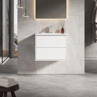 Banyetti Venti 600mm Wall Hung Vanity Unit with Lira Basin - Matt White