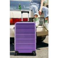 Living and Home Hardshell Rolling Luggage Trolley Travel Suitcase With Combination Lock, 28" Purple
