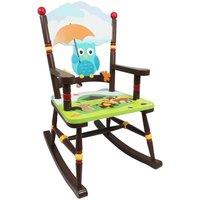 Teamson Kids Fantasy Fields Enchanted Woodland Wooden Rocking Chair in Blue