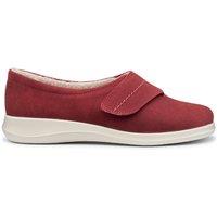 Hotter Women's Wide Fit 'Wrap' Slippers in Dark Red | Size: 9