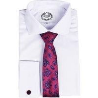 XPOSED Men's Paisley Print Necktie Set For Formal Occasions in Dusty Pink