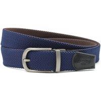 XPOSED Men's Reversible & Stripe Stretch Belt For Ultimate Comfort in Navy
