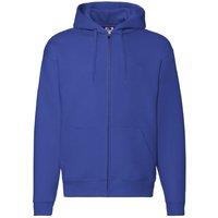 Fruit of the Loom Men's Zip Through Hooded Sweatshirt Hoodie in Royal | Size: 2XL