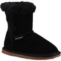 Hush Puppies Women's 'Ashlynn' Suede Slipper Booties in Black | Size: 2