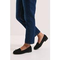 Dorothy Perkins Women's Wide Fit Leigh Fringe Loafers in Natural Black | Size: 4