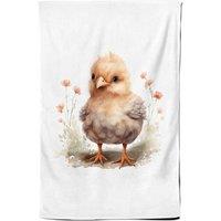 Warren Reed - Designer Watercolour, Cute Chick Tea Towel