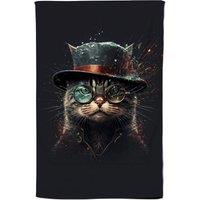 Warren Reed - Designer Cat With Glasses Splashart Tea Towel