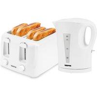 Geepas 1.7L Kettle & toaster sets 4 Slice in White