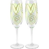 Xpressions4U Set of 2 Wedding Day Flute Glasses in Clear | Size: 2 Pack