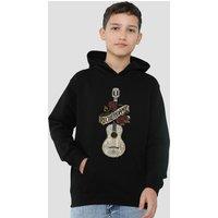 Disney Coco Recuerdame Ernesto'S Famous Guitar Youth Kids Pull-Over Hoodie, Black | Size: 9-11 Years