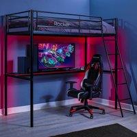 HQ High Sleeper Bunk Bed with Large Desk and Ladder