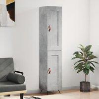 Berkfield Home Highboard Concrete Grey 34.5x34x180 cm Engineered Wood