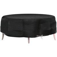Berkfield Home Island Lounge Cover 8 Eyelets 188x50 cm Round in Black | Size: 188x50 cm