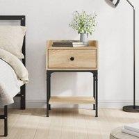 Berkfield Home Bedside Table Sonoma Oak 40.5x31x60 cm Engineered Wood in Brown
