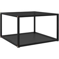 Berkfield Home Coffee Table Black 60x60x35 cm Tempered Glass | Size: 60 x 60 x 35 cm