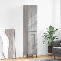 Berkfield Home Highboard Grey Sonoma 34.5x34x180 cm Engineered Wood