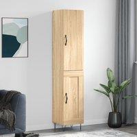 Berkfield Home Highboard Sonoma Oak 34.5x34x180 cm Engineered Wood in Brown