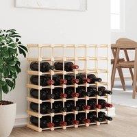 Berkfield Home Wine Rack for 42 Bottles 68.5x23x68.5 cm Solid Wood Pine in Brown