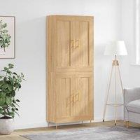 Berkfield Home Highboard Sonoma Oak 69.5x34x180 cm Engineered Wood in Brown
