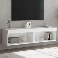 Berkfield Home TV Cabinets with LED Lights 2 pcs White 60x30x30 cm | Size: 60 x 30 x 30 cm