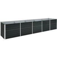 Garden Raised Bed Galvanised Steel 400x80x77 cm Anthracite