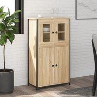 Berkfield Home Highboard Sonoma Oak 62x32x106.5 cm Engineered Wood in Brown