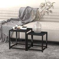Berkfield Home Tea Tables 2 pcs MDF Black