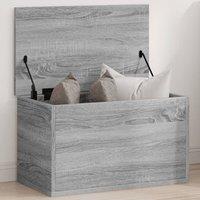 Berkfield Home Storage Box Grey Sonoma 60x35x35 cm Engineered Wood | Size: 60 x 35 x 35 cm
