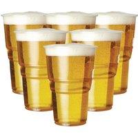 ECONX 100 X 20oz Clear Plastic Pint Glasses Tumblers Disposable Beer Cups | Size: 1000 Pieces
