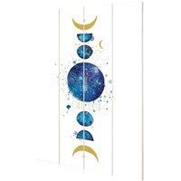 Summer Thornton Moon Phases Wood Plaque in Blue