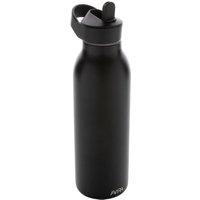 Avira Ara Flip Top Stainless Steel 500ml Water Bottle in Black